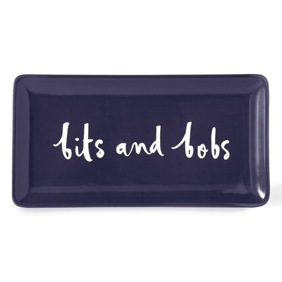 Kate Spade Bits  & Bobs Trinket Tray Navy - Picture 1 of 1